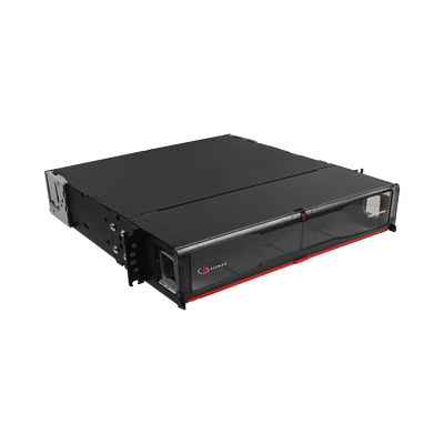 SIEMON Distribuidor de Fibra Óptica de Alta Densidad LigthVerse *Pro* Para Rack de 19in, Acepta 8 Placas Plug and Play, Hasta 192 Fibras, 2 UR LVE-2U-MD-P01A