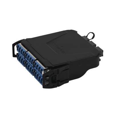 SIEMON Módulo Plug & Play LightVerse, Hasta 24 fibras, Base 8 Hembra, "Shuttered" LC/UPC para fibra Monomodo, STD Loss MOD: LVM24EFLSU-BSUA