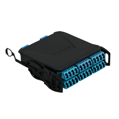 SIEMON Módulo Plug & Play LightVerse, Hasta 24 fibras, Base 12 Hembra, "Shuttered" LC/UPC para fibra Monomodo, UL Loss MOD: LVM24TFLSU-BLUA