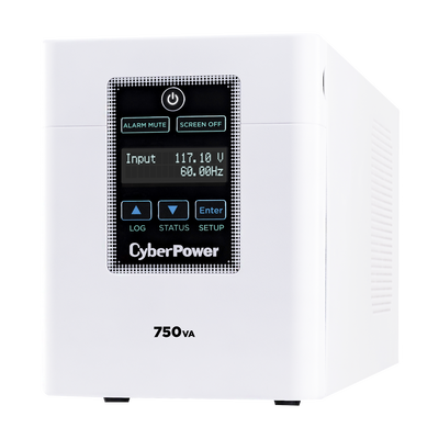 CYBERPOWER UPS de Grado Medico, de 750 VA/600 W, Topología Línea Interactiva, Entrada 120 Vca NEMA 5-15P-HG, Tipo Mini Torre, Con 6 Tomas NEMA 5-15R-HG MOD: M750L