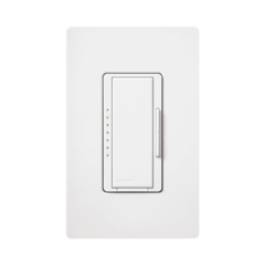 LUTRON ELECTRONICS Maestro multilocación 227V, 6A, color blanco. MOD: MAF6AM227WH
