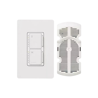 LUTRON ELECTRONICS Controlador de iluminación y ventilador de techo. MOD: MA-LFQM-WH