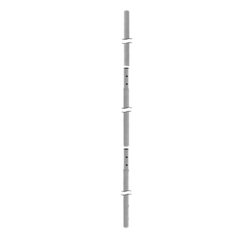 SYSCOM TOWERS Mástil seccionado de 10.30 m x 48 mm ced 30, galvanizado por inmersión caliente. MOD: MAST-1030