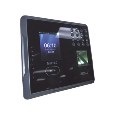 ZKTECO Lector de Reconocimiento Facial, Tarjeta y Huella Digital / 1500 Rostros / 1500 huellas / Lector de tarjetas de proximidad / Soporta DDNS con BIOTIMEPRO / Función ADMS INCLUIDA MOD: MB160ID