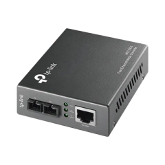 TP-LINK Convertidor Multimedia Mono-modo, 1 puerto RJ45 10/100 Mbps, conector de fibra SC, hasta 20 km MOD: MC110CS