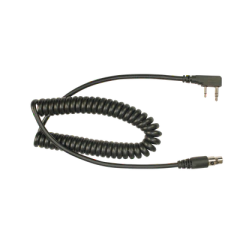 PRYME Cable en espiral para auricular HDS-EMB para radios Kenwood Serie G/ 3230/ 2102G/ 2202L/ 2212L/ 2170/ 2360/ 2302/ 2312/ 2000/ 2402/ NX-220/ 320/ NX-240/ 340/ TKD-240/ 340. MOD: MCEM-01