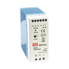 MEANWELL Fuente de poder Industrial Riel Din 5Vcc, 40W MOD: MDR-40-5