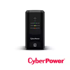 CYBERPOWER UPS de 750 VA/375 W, Topología Línea Interactiva, Entrada 120 Vca NEMA 5-15P, y 8 Salidas NEMA 5-15R, Puerto USB, Con Regulador de Voltaje (AVR) UT750GU