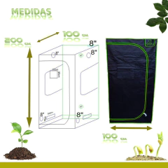 GAPY Tienda Indoor Hidropónica Calidad Premium, Armario de Cultivo para Interior, Grow Tent 100*100*200 cms Mylar 600 D de Alta Densidad. Fácil de Instalar, máxima Calidad y Durabilidad - buy online