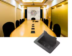 KRAMER TBUS-5xl Solución Modular Multi Conexión para Montaje en Mesa — Tapa Retráctil Manual