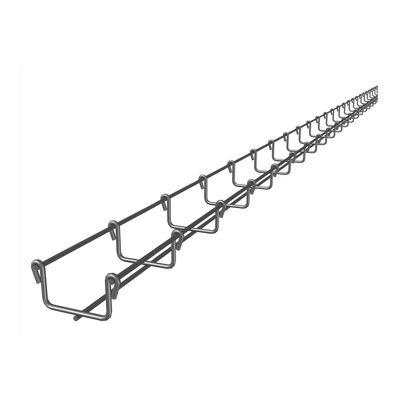 CHAROFIL Charola tipo malla 33/50 mm, con acabado Electro Zinc, hasta 26 cables Cat6, tramo 3 m MOD: MG-50-420EZ