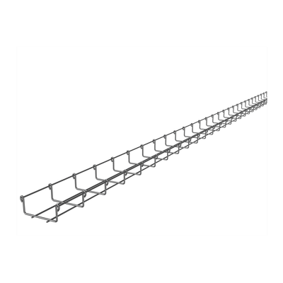 CHAROFIL Charola tipo malla 33/100 mm con acabado Electro Zinc, hasta 52 cables Cat6, tramo 3m MG-50-421EZ