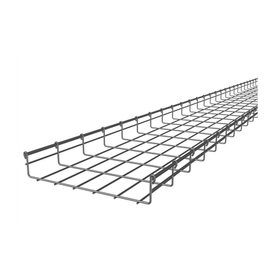 CHAROFIL Charola tipo malla 66/300 mm, con acabado Electro Zinc, hasta 315 cables Cat6, tramo 3 m MOD: MG-50-435EZ