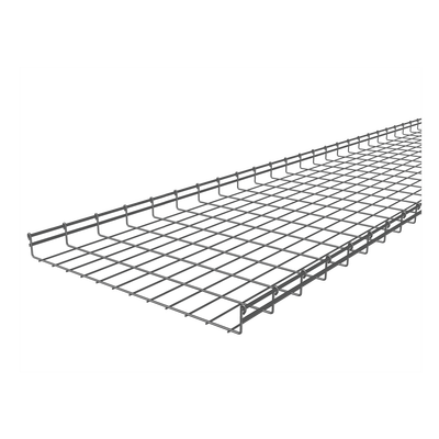 CHAROFIL Charola tipo malla 66/600 mm, con acabado Electro Zinc, hasta 630 cables Cat6, tramo 3 m MOD: MG-50-438EZ