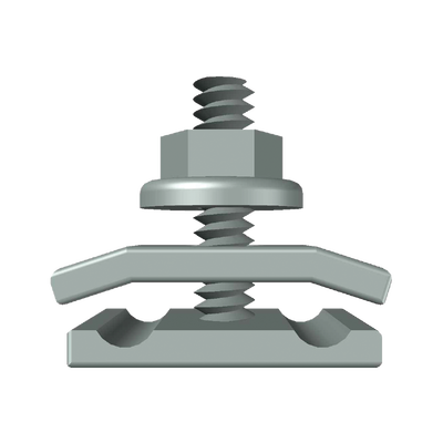 CHAROFIL Kit 1 versión light para unir tramos de charola MallaFils, con acabado Electro Zinc MOD: ML-51-KIT1EZ