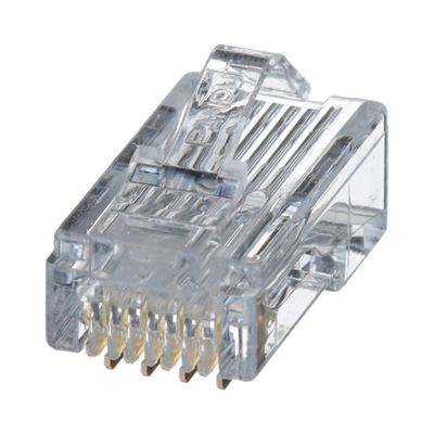 PANDUIT Plug RJ45 Cat5e, Para Cable UTP de Calibres 24-26 AWG, Chapado en Oro de 50 micras, Paquete de 100 piezas MOD: MP588-C