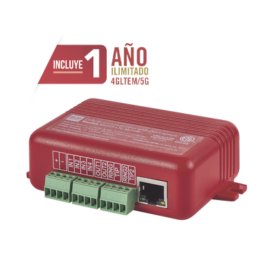M2M SERVICES COMUNICADOR DUAL Universal para PANELES DE INCENDIO 4GLTEM - 1 Año de Servicio - Eventos a CMS MOD: MQ03-LTE-M-FIRE