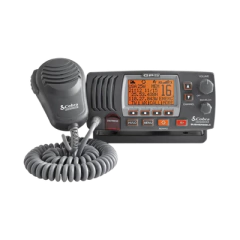 COBRA Radio móvil marino VHF clase D con función de megafonía y grabador automático de 20 segundos de audio recibido. cuenta con los canales Internacionales, de Canadá y Estados Unidos MOD: MRF57B