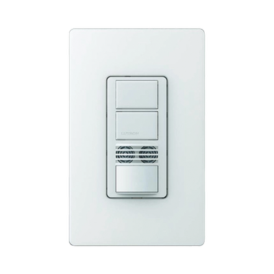 LUTRON ELECTRONICS Interruptor con Sensor de Ocupación, Doble Tecnología Para Detección de Movimiento, Color Blanco MOD: MSB202SW