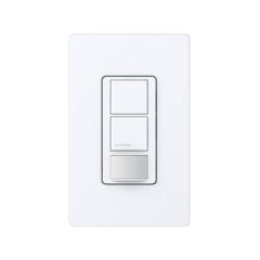LUTRON ELECTRONICS (XCT) Apagador doble con sensor de presencia, ideal para salas de entretenimiento, conferencia, etc. MOD: MS-OPS6-DDV-WH