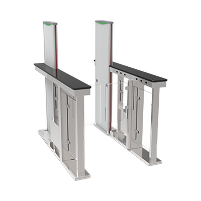 ZKTECO Barrera peatonal abatible (tipo swing) con detector de metales integrado MST-150