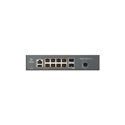 CAMBIUM NETWORKS Switch cnMatrix EX2010-P capa 3 de 10 puertos(8 PoE Gigabit 802.3af/at, 2 SFP, 1 consola, 1 MNGMT, 1 USB) administración desde la Nube () MX-EX2010PXA-U