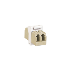 SIEMON Módulo Acoplador MAX de Fibra Óptica, LC Duplex, Compatible con Monomodo y Multimodo, Color Blanco MOD: MX-F1-LC-02C