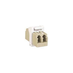 SIEMON Módulo Acoplador MAX de Fibra Óptica, LC Duplex, Compatible con Monomodo y Multimodo, Color Blanco MOD: MX-F1-LC-02C