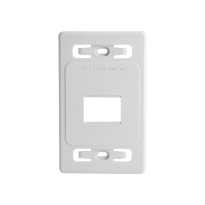 SIEMON Placa de pared modular MAX, de 2 salidas, color blanco MOD: MX-FP-S-02-02