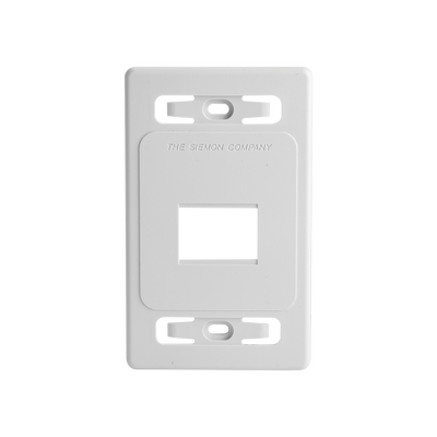 SIEMON Placa de pared modular MAX, de 2 salidas, color blanco, version bulk (Sin Empaque Individual) MOD: MX-FP-S-02-02B