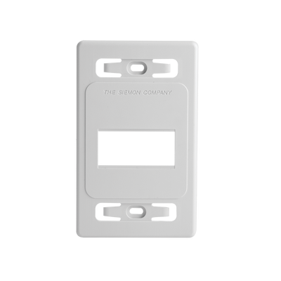 SIEMON Placa de pared modular MAX, de 3 salidas, color blanco MOD: MX-FP-S-03-02