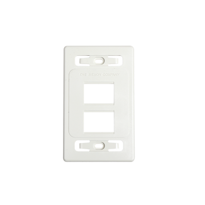 SIEMON Placa de pared modular MAX, de 4 salidas, color blanco, versión bulk (Sin Empaque Individual) MOD: MX-FP-S-04-02B