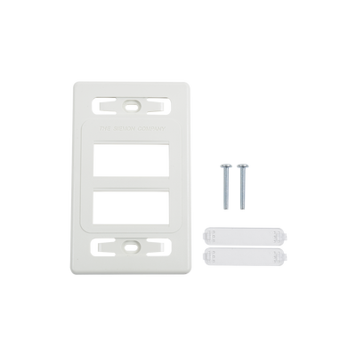 SIEMON Placa de pared modular MAX, de 6 salidas, color blanco, versión bulk (Sin Empaque Individual) MOD: MX-FP-S-06-02B