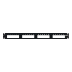 SIEMON Patch Panel MAX Modular (vacío), de 24 Puertos, Plano, 1UR MOD: MX-PNL-24