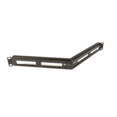 SIEMON Patch Panel MAX de 24 Puertos, Modular (Vacío), Angulado, 1UR MOD: MX-PNLA-24