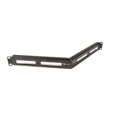 SIEMON Patch Panel MAX de 24 Puertos, Modular (Vacío), Angulado, 1UR MOD: MX-PNLA-24