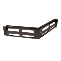 SIEMON Patch Panel MAX Modular (vacío), de 48 Puertos, Angulado, 2UR MOD: MX-PNLA-48