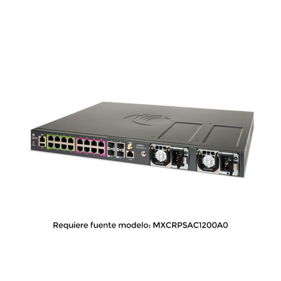 CAMBIUM NETWORKS Switch inteligente cnMatrix TX2020R-P con 16 puertos PoE y 4 SFP+, para fuentes removibles MOD: MXTX2020GXPA10