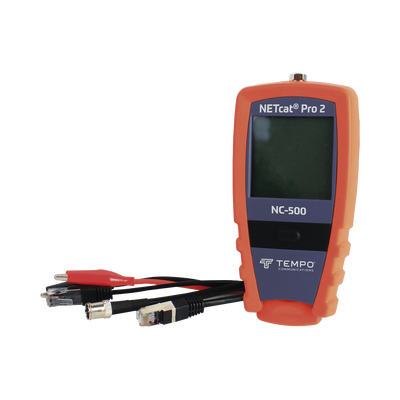 TEMPO Probador Profesional para cable UTP, STP y Cable Coaxial (NETcat® Pro2) con Pantalla táctil retroiluminada MOD: NC-500