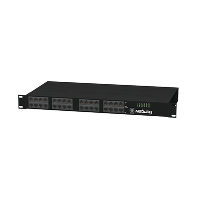 ALTRONIX Midspan de 16 puertos, montaje en rack de 19". Ofrece alimentación PoE a los dispositivos alcanzando distancias de hasta 600m. MOD: NETWAY16