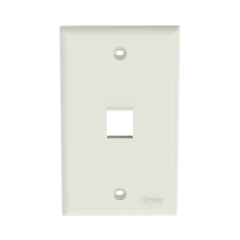 PANDUIT Placa de Pared Vertical, Salida Para 1 Puerto Keystone, Color Blanco Mate MOD: NK1FNIW