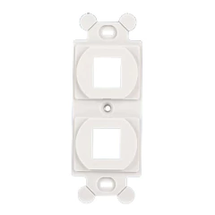 PANDUIT Marco de Módulo Dúplex, Para Placas Frontales Estándar NEMA 106, Acepta 2 Módulos Keystone, Color Blanco Mate MOD: NK2106MFIW