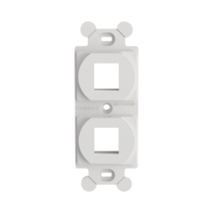 PANDUIT Marco de Módulo Dúplex, Para Placas Frontales Estándar NEMA 106, Acepta 2 Módulos Keystone, Color Blanco MOD: NK2106MFWH