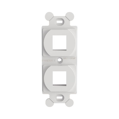 PANDUIT Marco de Módulo Dúplex, Para Placas Frontales Estándar NEMA 106, Acepta 2 Módulos Keystone, Color Blanco MOD: NK2106MFWH