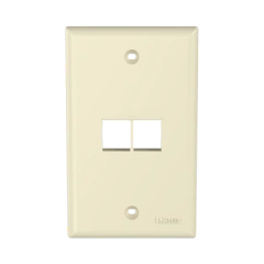 PANDUIT Placa de Pared Vertical, Salida Para 2 Puertos Keystone, Color Marfil NK2FNEI