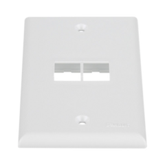 PANDUIT Placa de Pared Vertical, Salida Para 2 Puertos Keystone, Color Blanco MOD: NK2FNWH