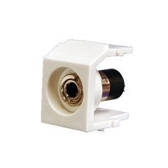PANDUIT Módulo Acoplador Estéreo de 3.5mm (1/8"), Tipo Keystone, Para Soldar, Color Blanco Mate MOD: NK35MSSIW