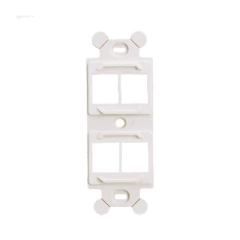 PANDUIT Marco de Módulo Dúplex, Para Placas Frontales Estándar NEMA 106, Acepta 4 Módulos Keystone, Color Blanco Mate MOD: NK4106MFIW