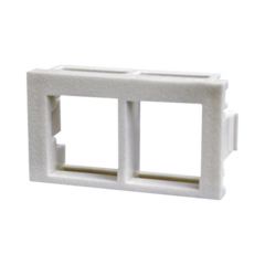 PANDUIT Inserto Plano de 1/3, Espacio para Dos Módulos Keystone, Color Blanco NKHF2MWH-X