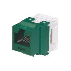 PANDUIT Conector Jack Estilo 110 (de Impacto), Tipo Keystone, Categoría 6, de 8 posiciones y 8 cables, Color Verde MOD: NK688MGR